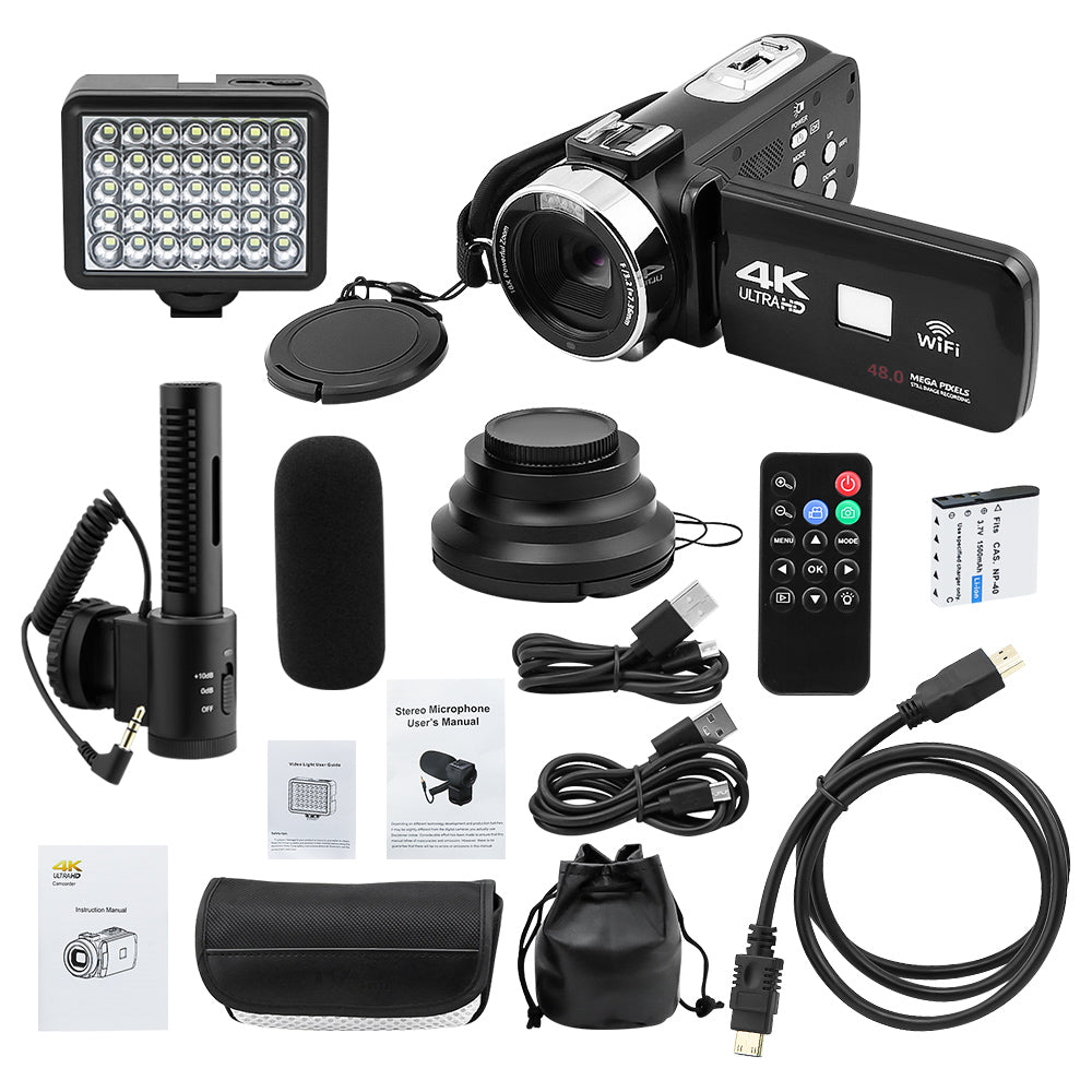 Digital Video Camera Full Kit 4K HD