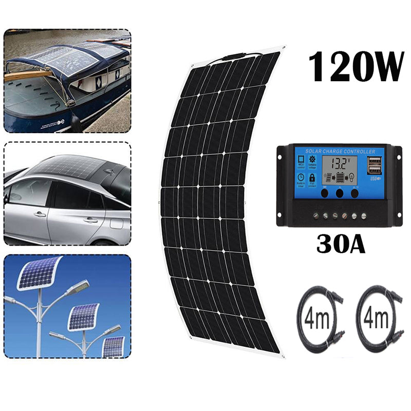 120W Solar Panel Flexible Kit