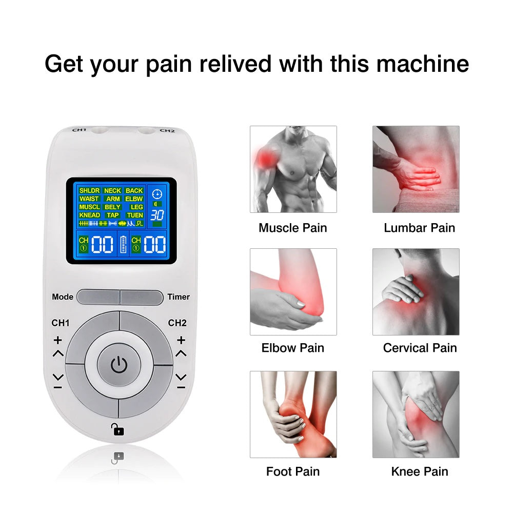 Tens Machine 12 Modes with 4 Electrode Pads - The Shopsite