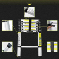 Thumbnail for Telescopic Ladder 5m Aluminium Telescoping