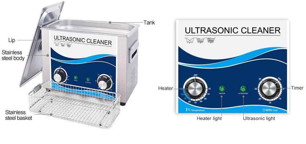 Ultrasonic Cleaner 2L Heating Function 60W