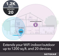 Thumbnail for Netgear Wifi Repeater Extender Booster EX6150 AC1200 - USED