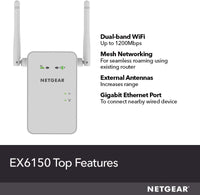 Thumbnail for Netgear Wifi Repeater Extender Booster EX6150 AC1200 - USED