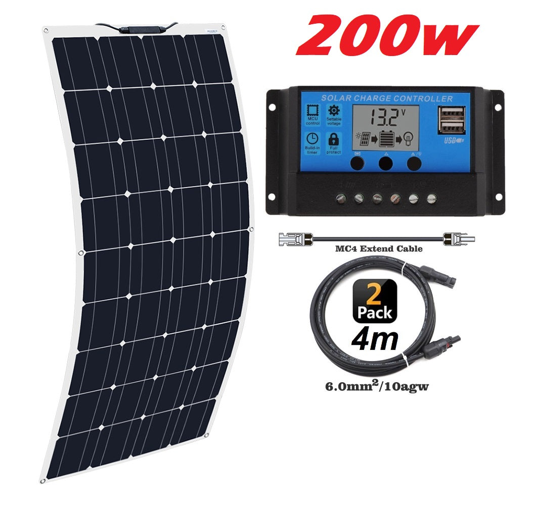 200W Solar Panel Flexible Kit