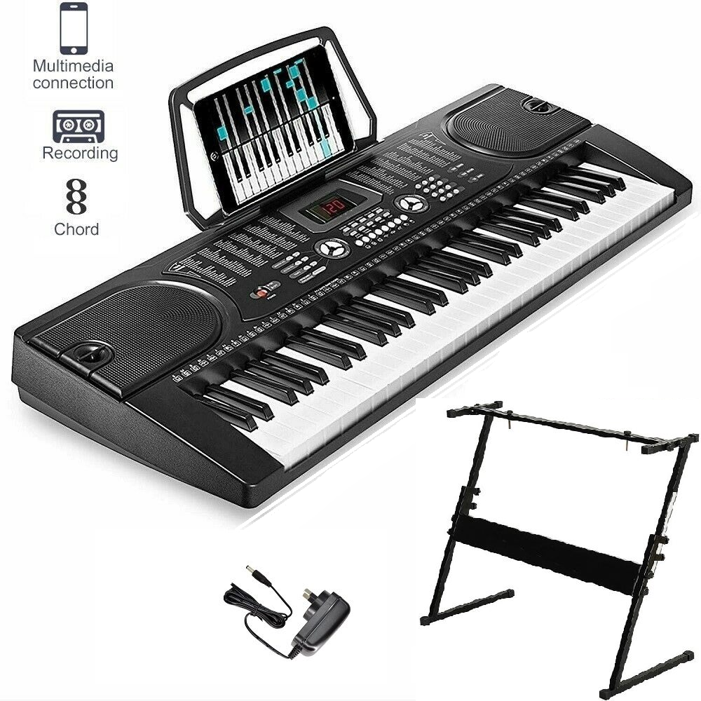 61 Key Electronic Piano Keyboard & Stand