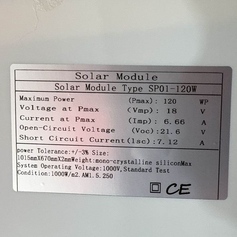 120W Solar Panel Flexible Kit