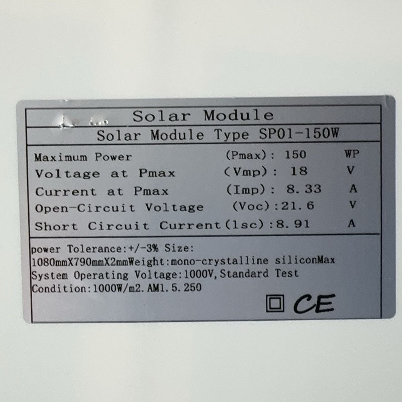 150W Solar Panel Flexible Kit