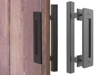 Thumbnail for barn door handle square black