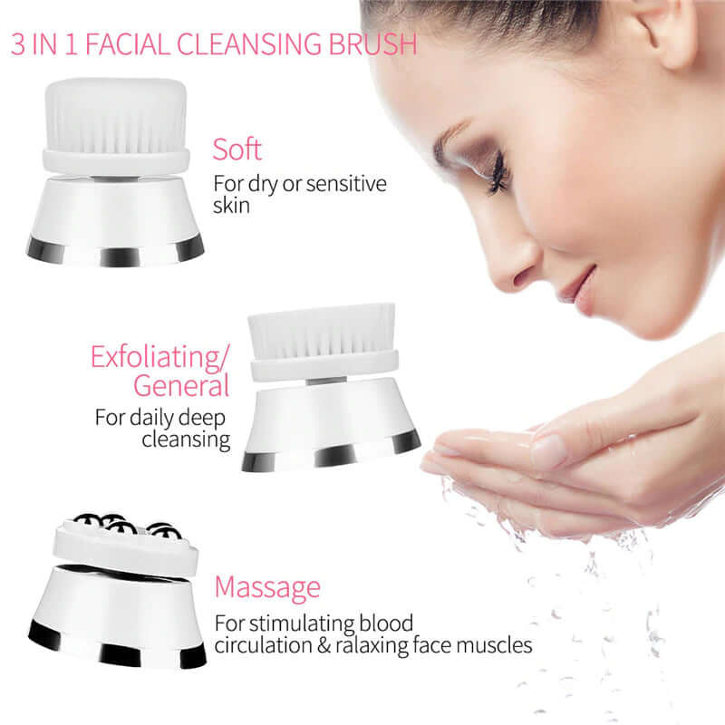 Electric Face Facial Cleansing Brush Spa Mini Skin Care