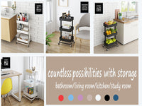 Thumbnail for 3 Tier Trolley Basket Kitchen Trolley