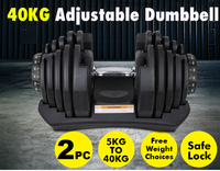 Thumbnail for Adjustable dumbbells 80Kg