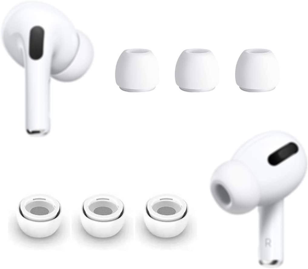 3 Pairs Replacement Ear Tips Compatible With Airpods Pro 1,2 (S/M/L)