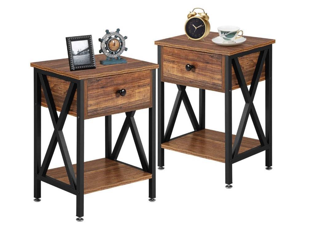 Bedside Table Nightstands with Drawer