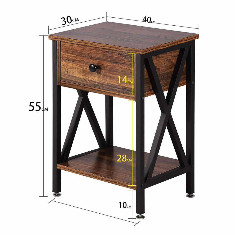 Bedside Table Nightstands with Drawer