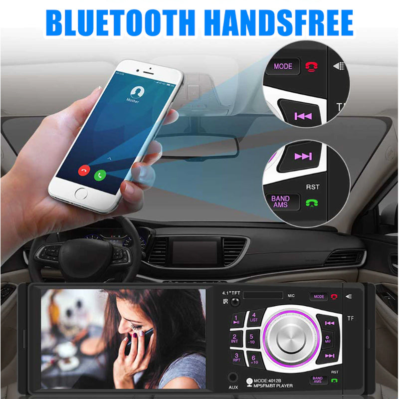 Car Stereo Bluetooth FM Audio Head Unit Player