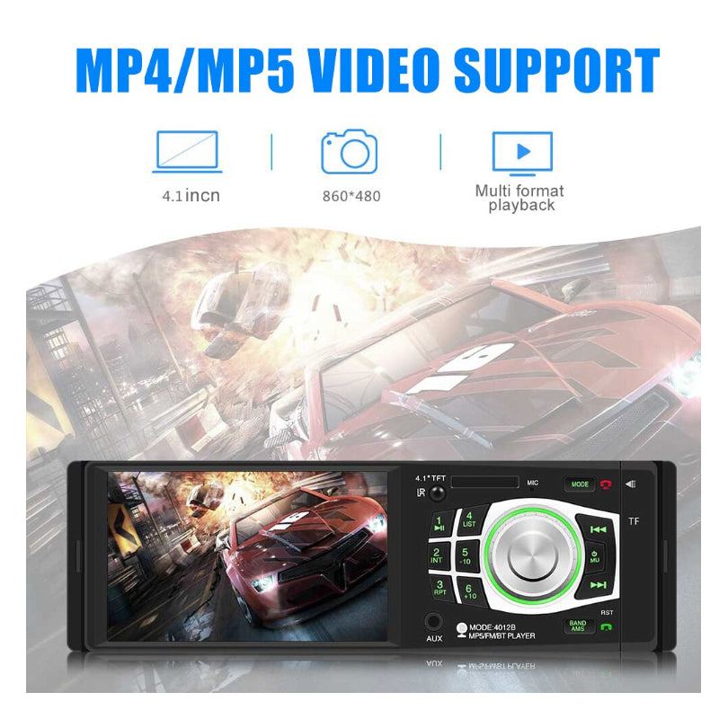 Car Stereo Bluetooth FM Audio Head Unit Player