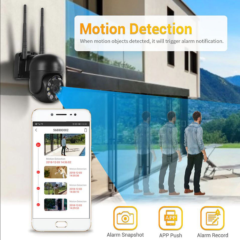 1080P 3MP PTZ Wireless Security Camera System