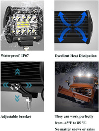 Thumbnail for 2Pcs 4Inch Led Work Light Bar