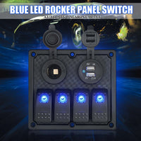 Thumbnail for 12V 24V Rocker Switch Panel 4 Way