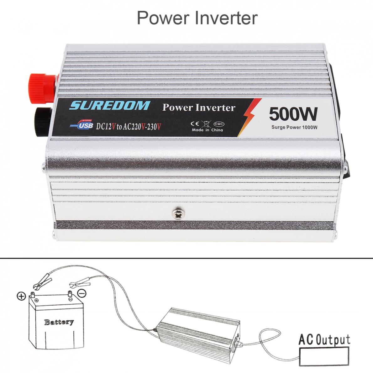 Car inverter 12V to 220V 500W