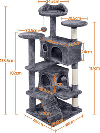 Thumbnail for Cat Tree Cat Furniture Scratcher/Scratching Post Tree Play House