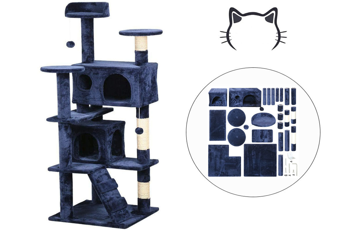 Cat Tree House Scratching Post Tree Play House