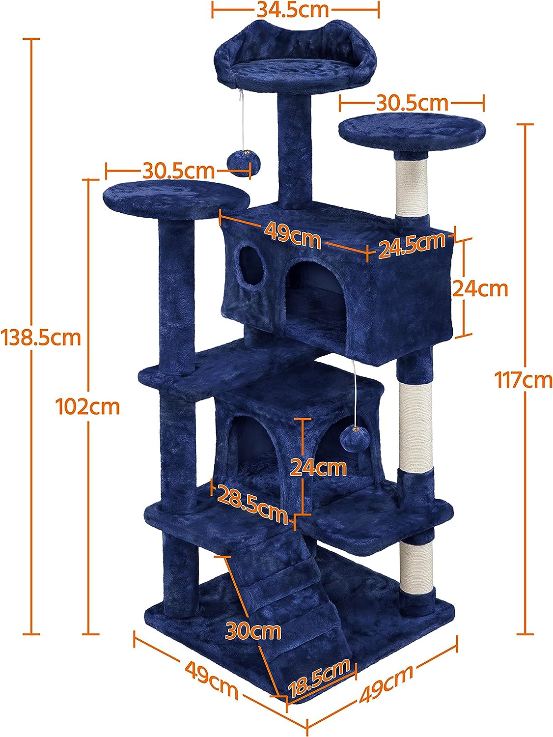 Cat Tree House Scratching Post Tree Play House