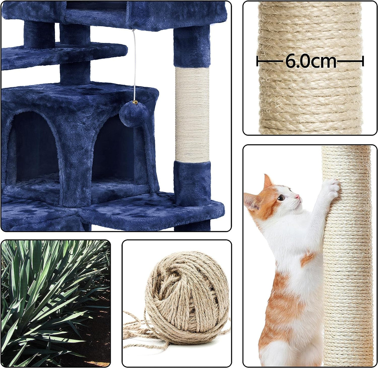 Cat Tree House Scratching Post Tree Play House