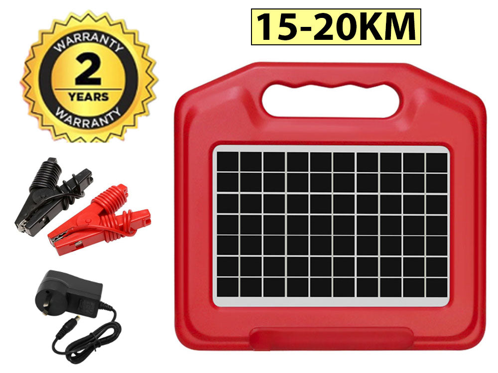 Solar Electric Fence Energiser Energizer 15-20KM