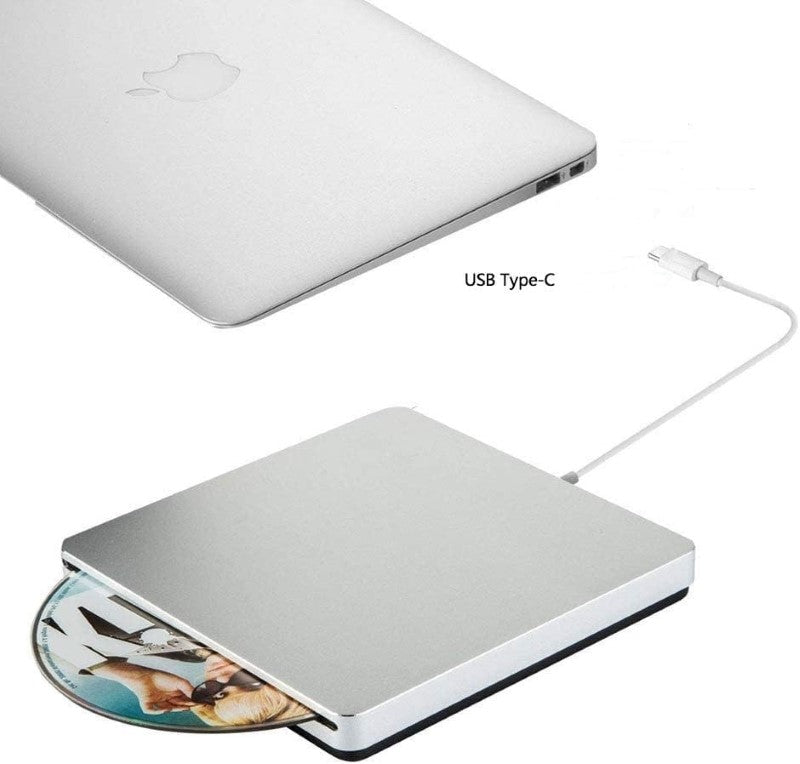 External CD/DVD Drive Type-C Portable Slim Burner Writer