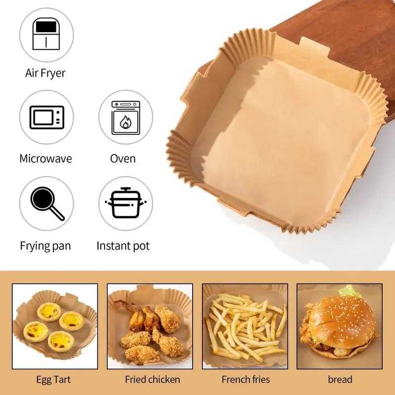 Air Fryer Disposable Paper Liner Non-Stick Air Fryer Paper Liner 100pcs