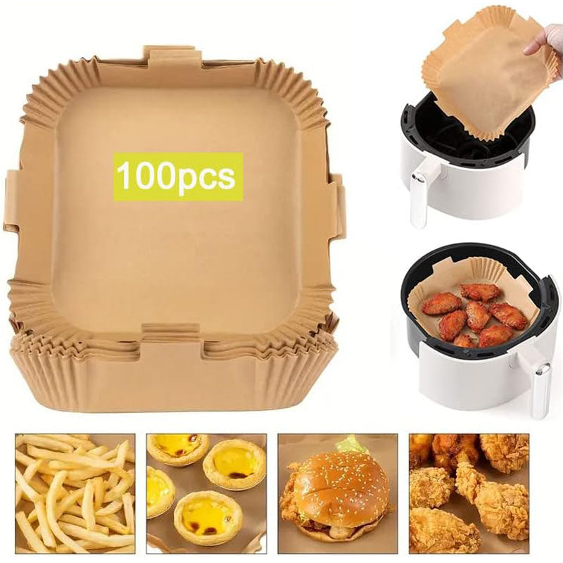 Air Fryer Disposable Paper Liner Non-Stick Air Fryer Paper Liner 100pcs