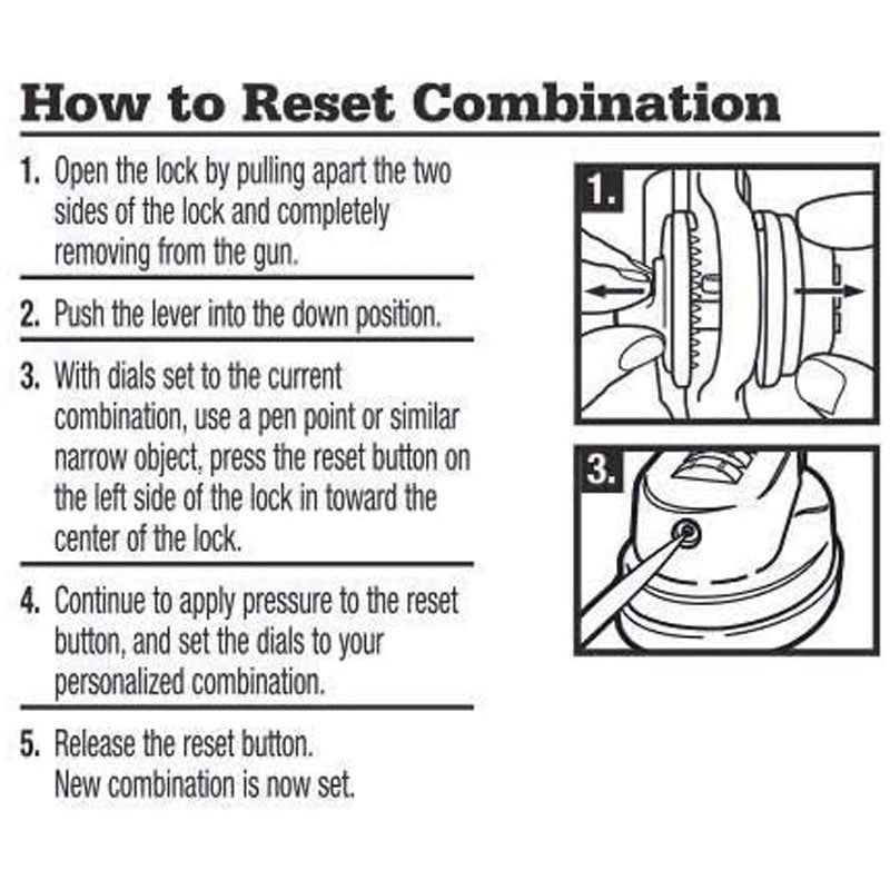 Trigger Gun Lock Safety Combination