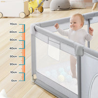 Thumbnail for Portable Baby Playpen Fence Gate Wall Fence Barrier Play Gym Mat 150cm