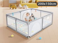 Thumbnail for Portable Baby Playpen Fence Gate Wall Fence Barrier Play Gym Mat 2000cm