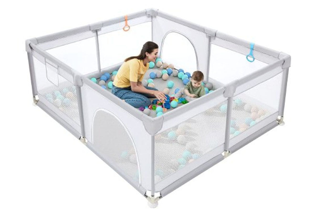 Portable Baby Playpen Fence Gate Wall Fence Barrier Play Gym Mat 2000cm