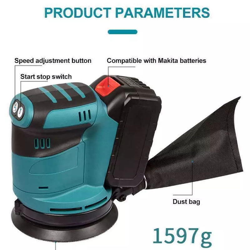 Orbital Sander 125MM Fits Makita 18V Battery