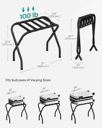 Thumbnail for Luggage Rack Suitcase Stand (Set of 2)