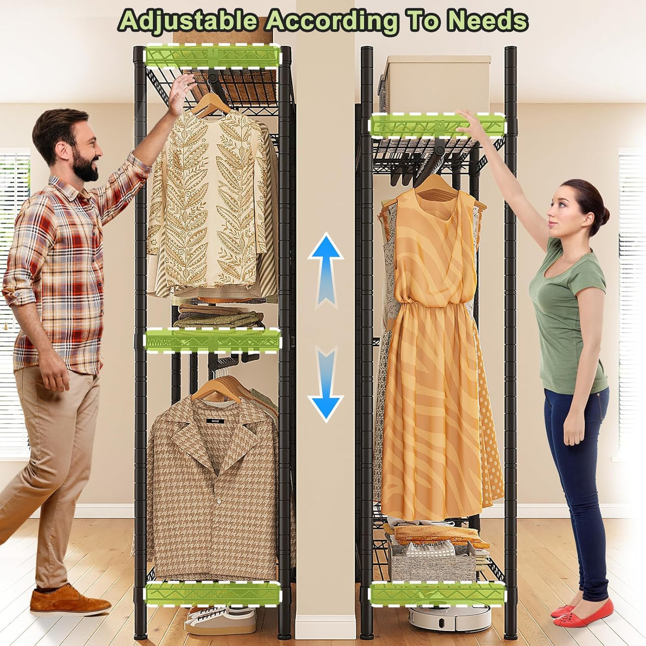 Metal Wardrobe Clothes Rack Clothes Organizer