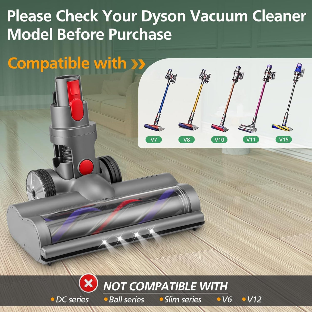 Dysons V7 V8 V10 V11 V15 Vacuum Cleaners Brush Head