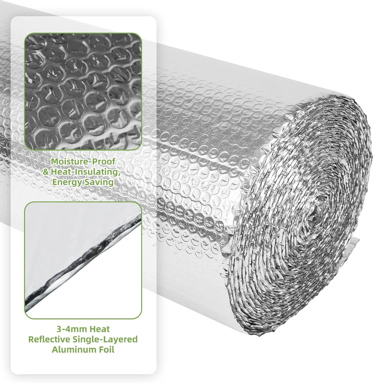 Double Layer Aluminium Bubble Foil Insulation (10mx1m)