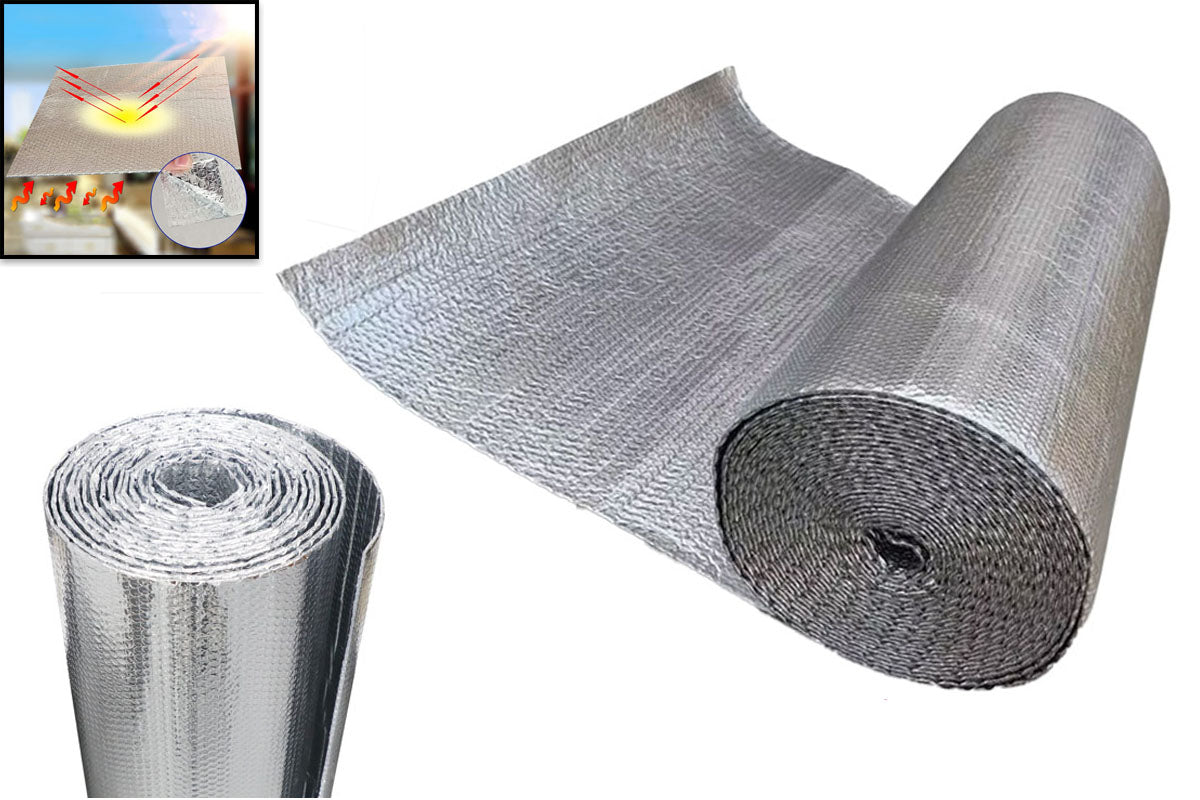 Double Layer Aluminium Bubble Foil Insulation (10mx1m)