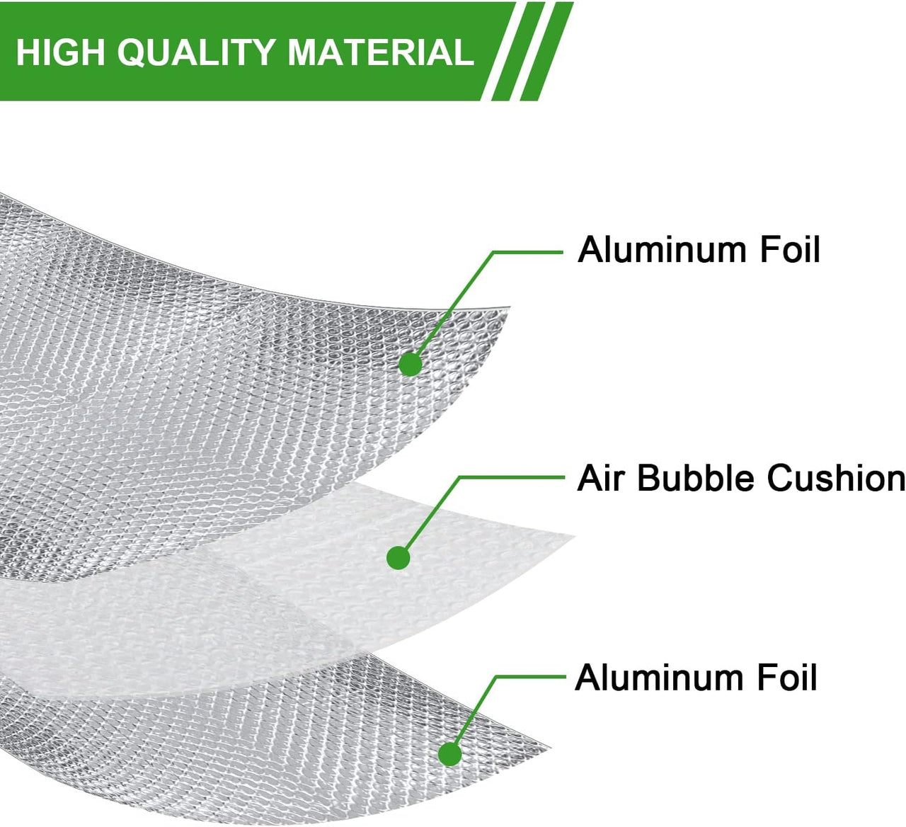 Double Layer Aluminium Bubble Foil Insulation (10mx1m)