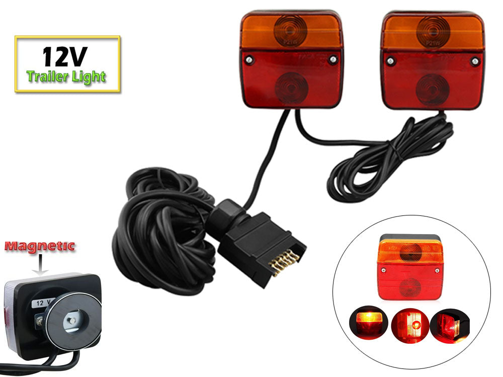 Trailer Light 12V Magnetic LED Safety Light Indicator Tail lights