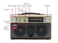 Thumbnail for Multi Band Vintage FM Radio Speaker Bluetooth