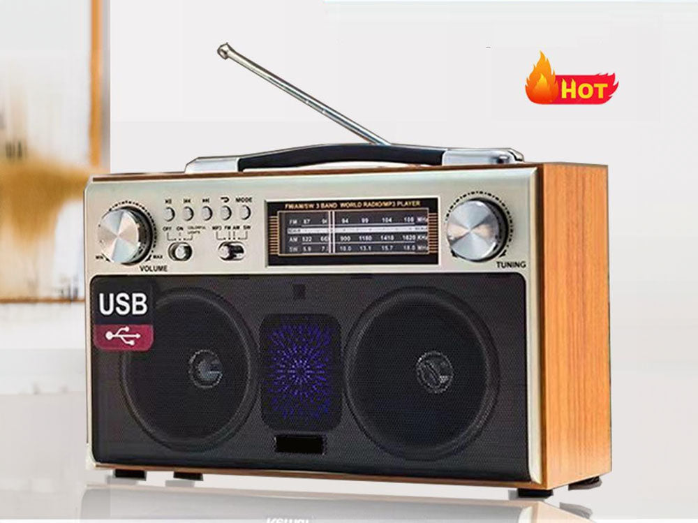 Multi Band Vintage FM Radio Speaker Bluetooth