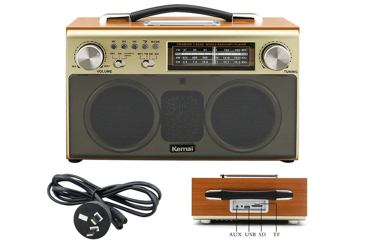 Multi Band Vintage FM Radio Speaker Bluetooth