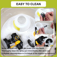 Thumbnail for Cordless High Pressure Spray Gun Paint Sprayer Fits Dewalt 18V Battery