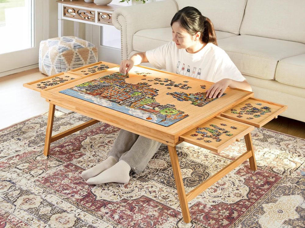 Puzzle Table Craft Board Game Table Jigsaw Game Table 1500 Piece