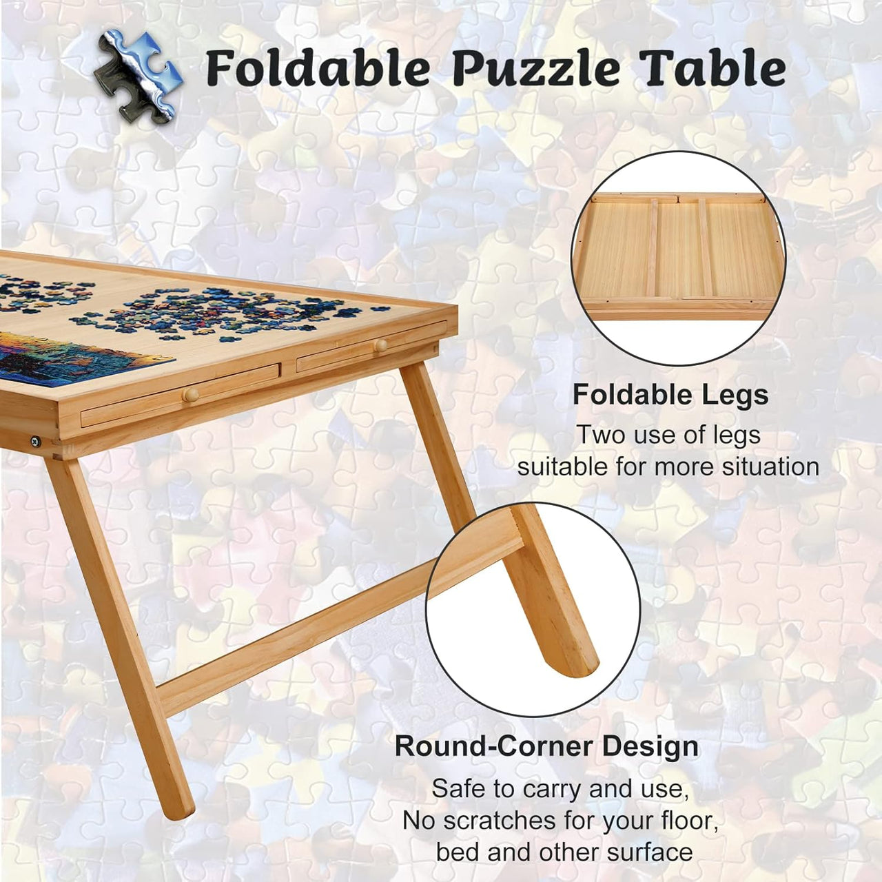 Puzzle Table Craft Board Game Table Jigsaw Game Table 1500 Piece